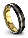 Promise Ring Woman Black Gunmetal Woman Engagement Ring Tungsten Carbide - Charming Jewelers