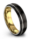 Unique Wedding Tungsten Male Marriage Band for Lady Black Graduation Gifts - Charming Jewelers