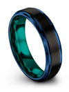 Black Wedding Rings for Her Tungsten Band for Couple Anniversary Rings - Charming Jewelers