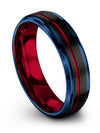 Ring Wedding Ring Men Wedding Band Tungsten Ladies 6mm Black Rings Engagement - Charming Jewelers