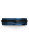 Black Blue Wedding Bands Set Tungsten Promise Rings for Guy Couple Rings Guy - Charming Jewelers