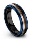 Minimalist Promise Band Set Engraved Tungsten Ring