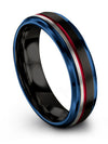Woman 6mm Black Wedding Ring Tungsten Wedding Ring for Wife Her Day Ring Black - Charming Jewelers