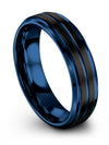 Black Band Promise Rings for Mens Tungsten Catholic Rings for Mens Customize - Charming Jewelers