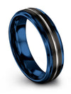 Womans Wedding Band Engraved Tungsten Wedding Band Bands 6mm for Man Mens Black - Charming Jewelers