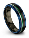 Ladies Wedding Ring Black Groove Matching Tungsten Rings Band Sets Black - Charming Jewelers