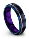 Wedding Sets for Guy Tungsten Engagement Ring Set Black and Purple Ring Set - Charming Jewelers