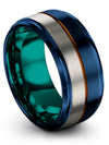 Wedding Rings Woman 10mm Tungsten Band 10mm Blue Men&#39;s Gifts Mother&#39;s Day Gifts - Charming Jewelers