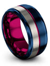 Plain Wedding Rings Female Tungsten Rings Brushed Mother&#39;s Day Men&#39;s 9th - Charming Jewelers