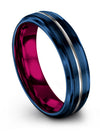 Blue Wedding Ring Set for Boyfriend and Wife Man Blue
