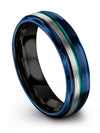 Unique Engagement Ring Blue Gunmetal Tungsten Cute Ring for Male Gifts - Charming Jewelers
