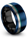 Couple Wedding Rings Sets Blue Ring Tungsten Ring for Men&#39;s Blue Couples Ring - Charming Jewelers