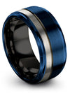 Wedding Blue Tungsten Ring Mens 10mm Blue Plated Rings Blue Wedding Ring 10mm 2 - Charming Jewelers