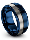 Female Wedding Bands Blue Plated Tungsten Ring Blue for Woman&#39;s His and Husband - Charming Jewelers