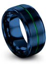 Male Solid Blue Bands Simple Tungsten Ring Blue Ring Set Male Christmas - Charming Jewelers