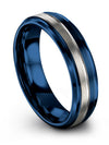 Blue Wedding Ring for Couple Woman&#39;s Tungsten Wedding Rings for Mens Cute Gift - Charming Jewelers