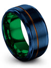 Wedding Band Set for Boyfriend and His Affordable Tungsten Blue Copper Rings - Charming Jewelers