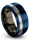 10mm Grey Line Promise Band Male Tungsten Valentines Day
