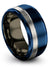 10mm Grey Line Promise Band Male Tungsten Valentines Day