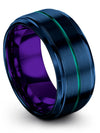 Unique Promise Ring Tungsten Best Friends Rings Blue Midi Ring Christmas Gift - Charming Jewelers