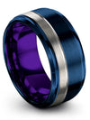 Wedding Rings Blue Plated Tungsten Couple Ring Blue Best Gifts Woman - Charming Jewelers
