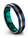 Set Wedding Ring Wedding Band Blue Tungsten Bands Set for Ladies 65th - Blue - Charming Jewelers