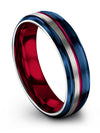 Ring Wedding Bands Female One of a Kind Band Custom Blue Ring Fiance Present - Charming Jewelers