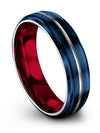 Wedding Ring for Me Blue Tungsten Rings for Man Wedding