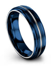 Blue Plain Wedding Ring Tungsten Carbide Wedding Bands Blue Jewelry Ring - Charming Jewelers