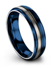 6mm Blue Tungsten Ring for Ladies I Love You Graduates Matching Bands Blue Gifts - Charming Jewelers