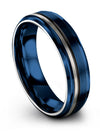 Woman Blue Wedding Bands Engraved Tungsten Carbide for Men&#39;s Couple Rings Sets - Charming Jewelers