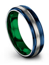 Blue Engagement Ring for Male Tungsten Unique Engagement Men&#39;s Ring Sets Blue - Charming Jewelers