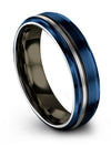 Blue Bands Wedding Band for Ladies 6mm Tungsten Wedding Bands Woman&#39;s Blue - Charming Jewelers
