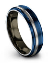 Promise Ring Sets for Girlfriend and Him Blue Tungsten Guys Wedding Rings - Charming Jewelers