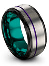 Simple Grey Wedding Rings for Mens Men&#39;s Engagement Bands Tungsten Guys Grey - Charming Jewelers