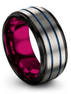 Modern Wedding Band Tungsten Bands for Ladies and Guys Ring Sets for Man Grey - Charming Jewelers