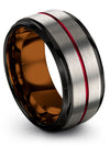 Engagement Guys and Wedding Band Set Tungsten and Grey Wedding Band for Men&#39;s - Charming Jewelers
