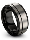 Step Bevel Wedding Band Tungsten Engagement Male Rings for Couple Customized - Charming Jewelers