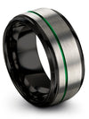 Unique Wedding Band Men&#39;s Tungsten Bands Matte Grey Jewlery Bands Fathers Day - Charming Jewelers