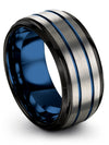 Pure Grey Band for Man Wedding Bands Tungsten Carbide Ring