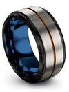Wedding Bands for Lady Engraving Tungsten Ladies Rings Promise Grey Ring - Charming Jewelers