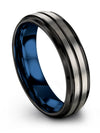 Pure Grey Rings for Men Wedding Bands Tungsten Carbide Ring Brushed Couples - Charming Jewelers