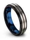 Matching Couple Wedding Ring Tungsten Rings Love Band Grey Son Birthday Gifts - Charming Jewelers