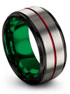 Wedding Rings Set Him and Her Tungsten Rings for Male Engagement Guy Ladies - Charming Jewelers