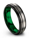 Male Matte Anniversary Band Tungsten Bands for Man Step Bevel Christian Rings - Charming Jewelers