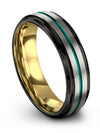 Tungsten Couples Wedding Ring Tungsten Carbide Grey Minimalist Band Set 6mm 3 - Charming Jewelers