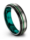 Plain Wedding Band Tungsten Ring for Guys Grey 6mm Fiance and Her Engagement - Charming Jewelers