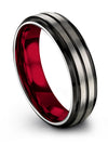 Promise Rings for Woman&#39;s Tungsten Ring for Womans 6mm Brushed Midi Bands - Charming Jewelers