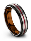 Wedding Bands for Him and Husband Grey Tungsten Rings for His Grey Plated Grey - Charming Jewelers