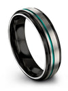 Grey Promise Ring 6mm Tungsten Bands 6mm Grey Set of Bands